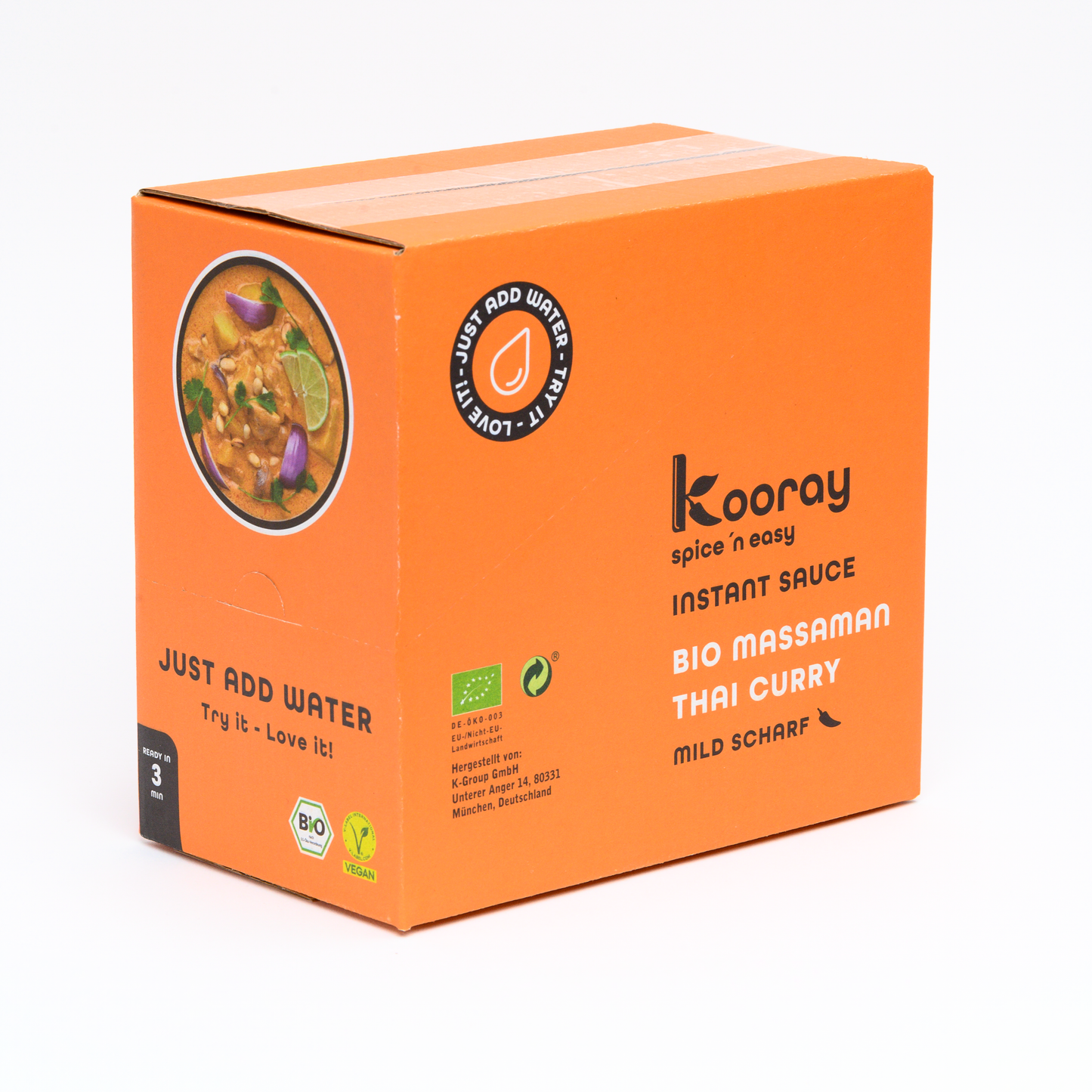 
                  
                    Kooray Family Pack I Bio Massamam Thai Curry - mild scharf (12 Portionen)
                  
                