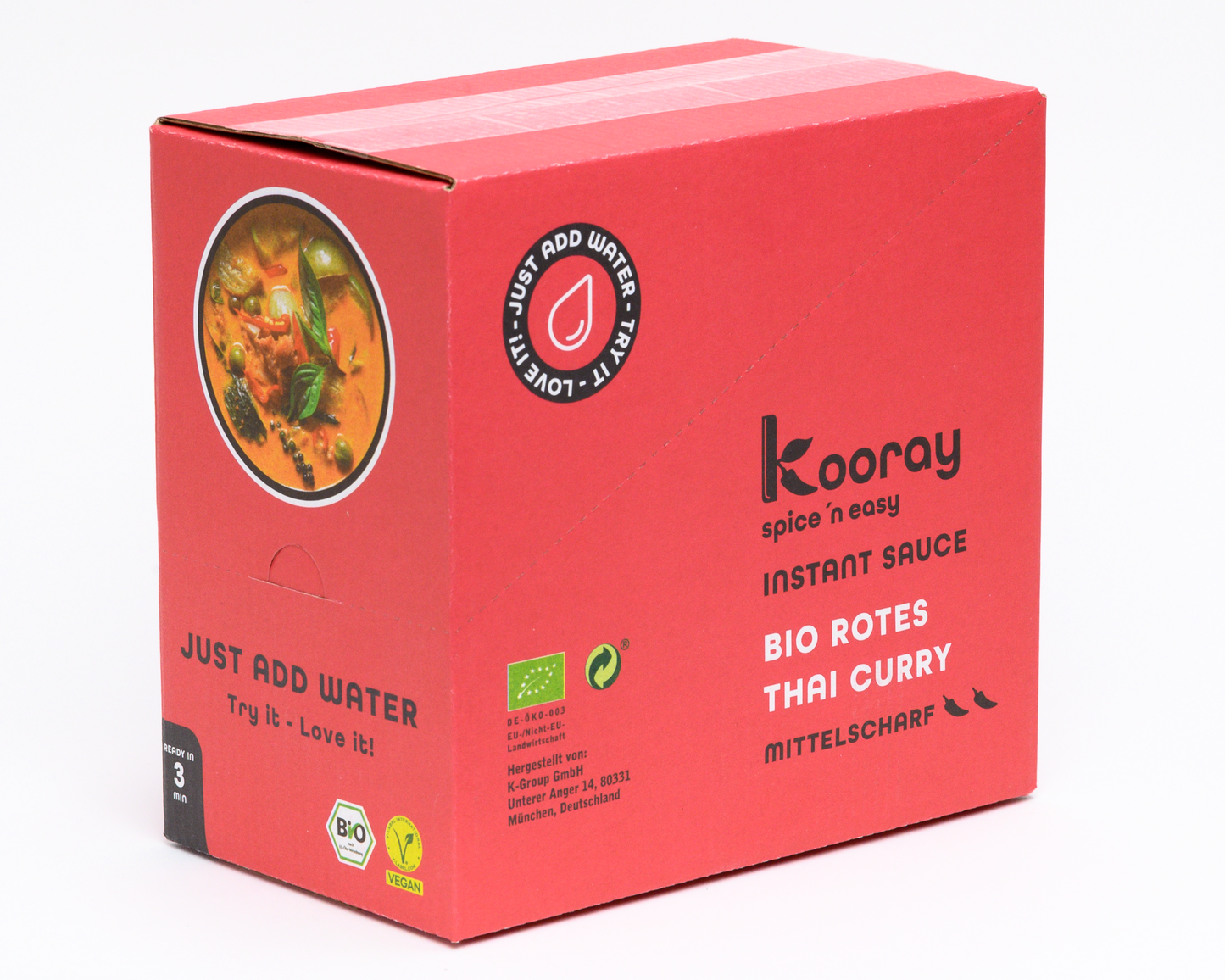 
                  
                    Kooray Family Pack I Bio rotes Thai Curry - mittelscharf (12 Portionen)
                  
                