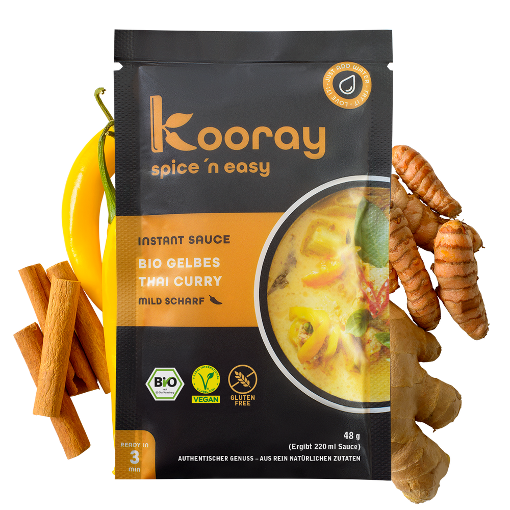 Instant Sauce I Organic yellow Thai curry - mildly spicy (12 x 48 gr)