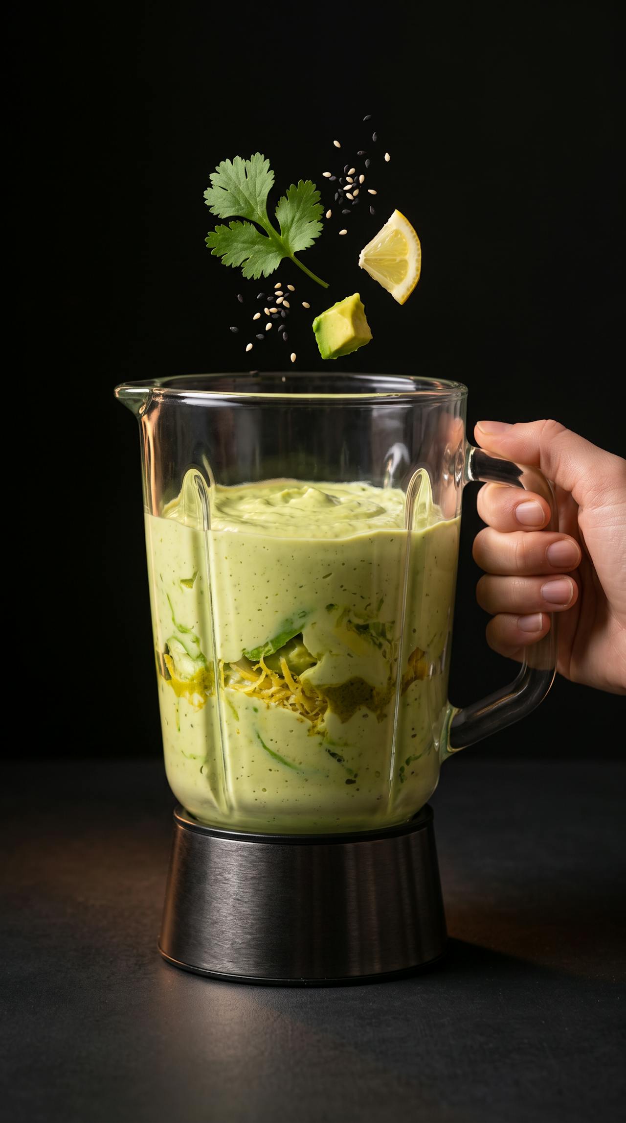 Glass noodle salad with spiced avocado dressing – step 1