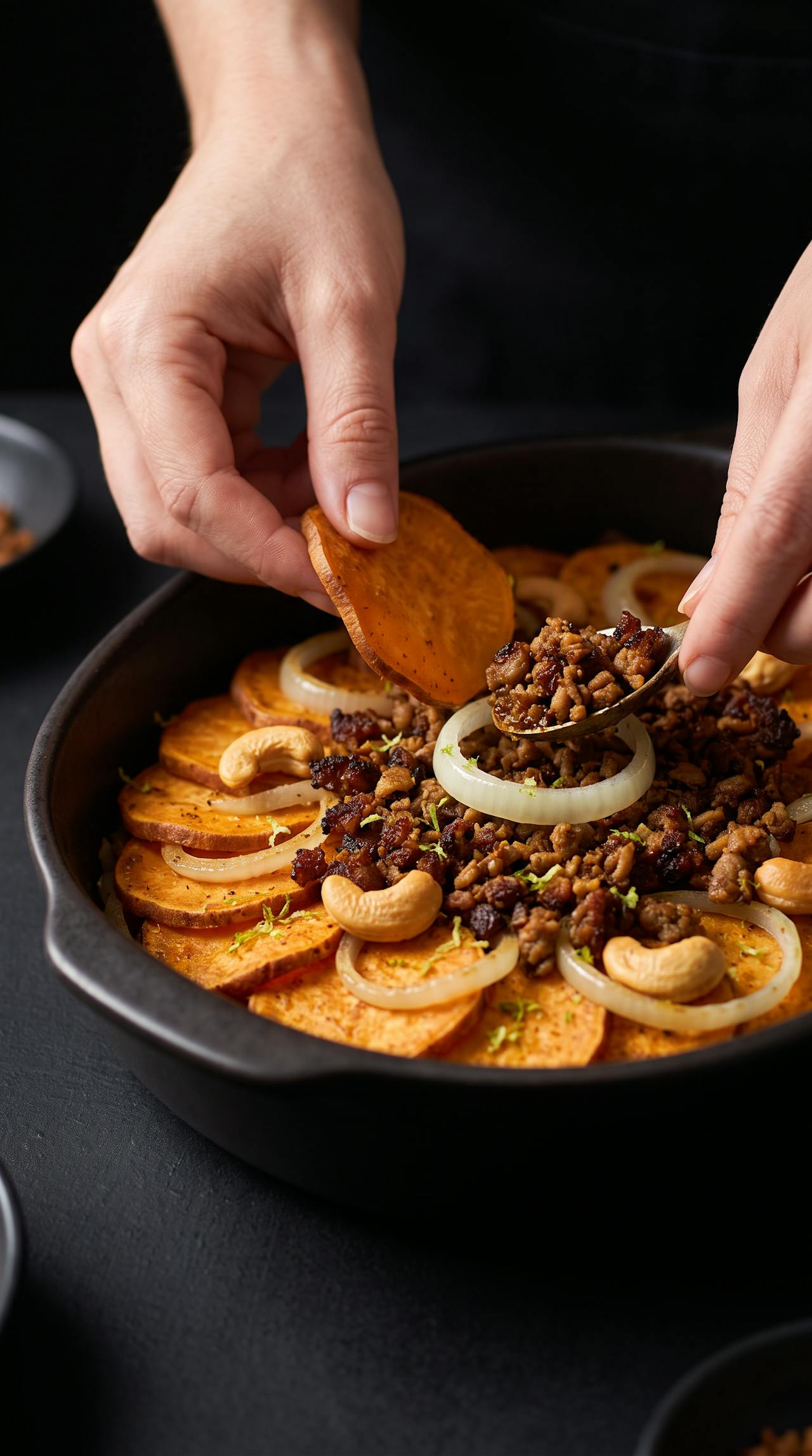 „Meaty“ Süßkartoffel Gratin – Schritt 3