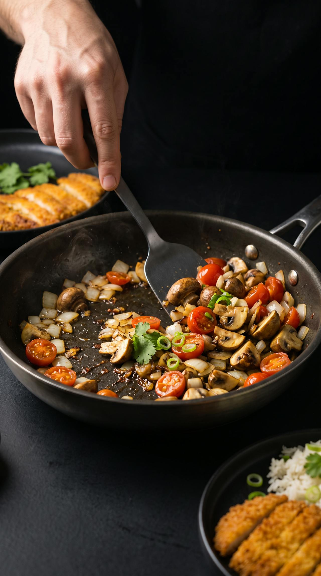 Creamy Curry Schnitzel Bowl – step 2