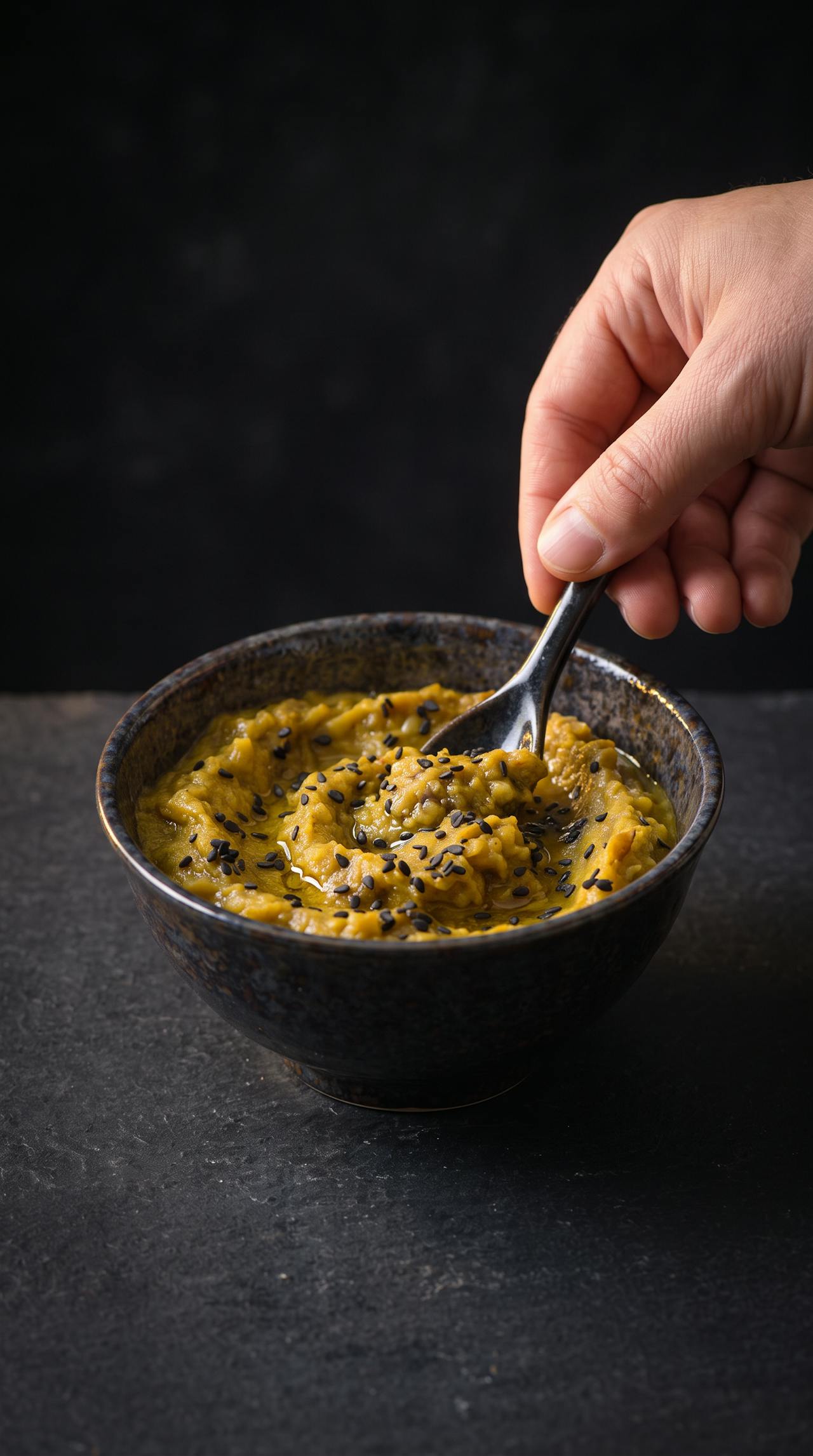 Nori rice paper chips with spicy eggplant dip – step 2