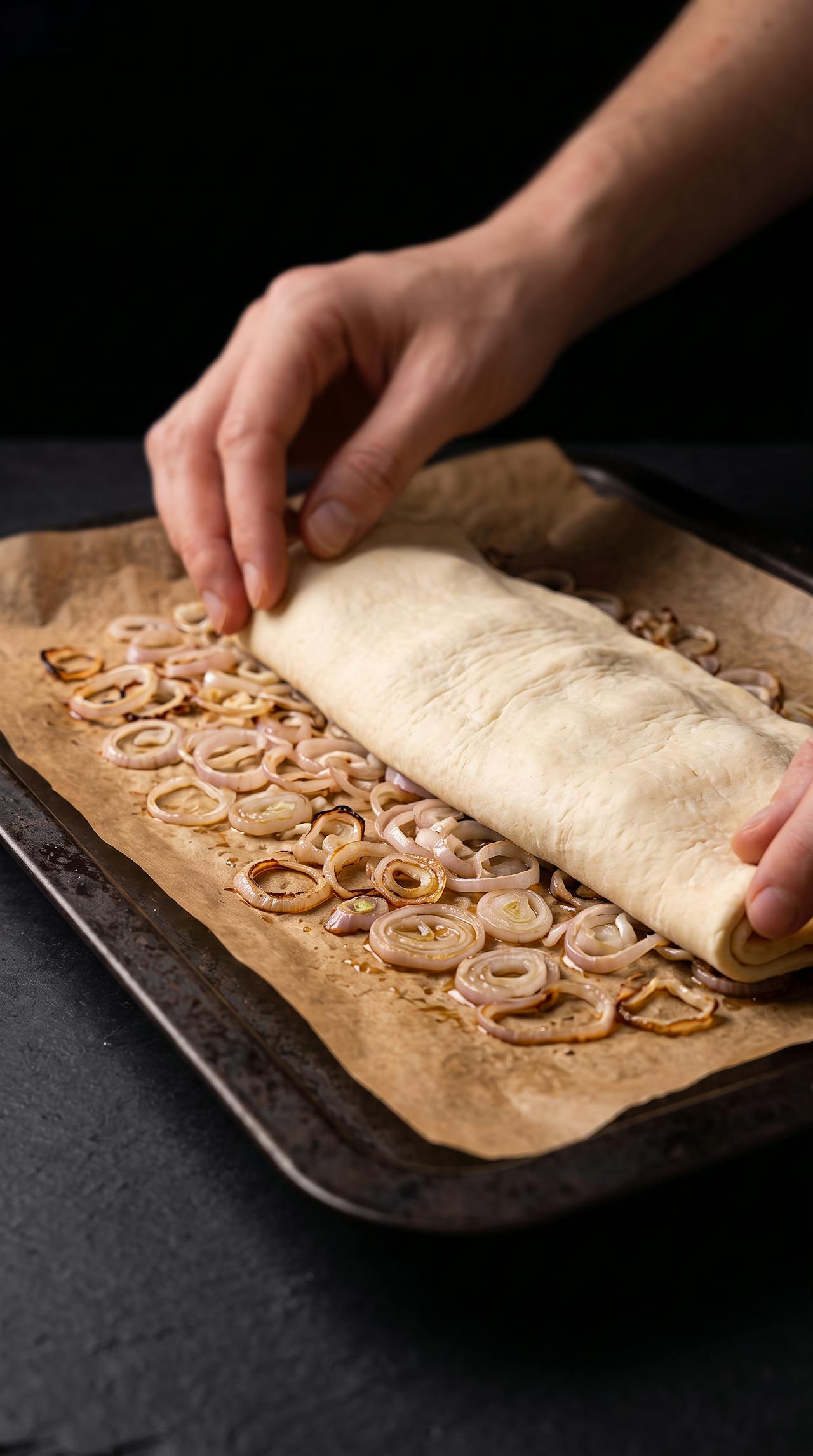 Spiced Flammkuchen mit Räucherlachs und Feta – Schritt 2
