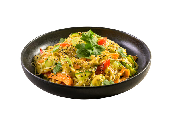 Glasnudelsalat mit Avocado Dressing