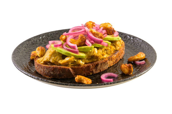 Curry Rührei mit Avocado